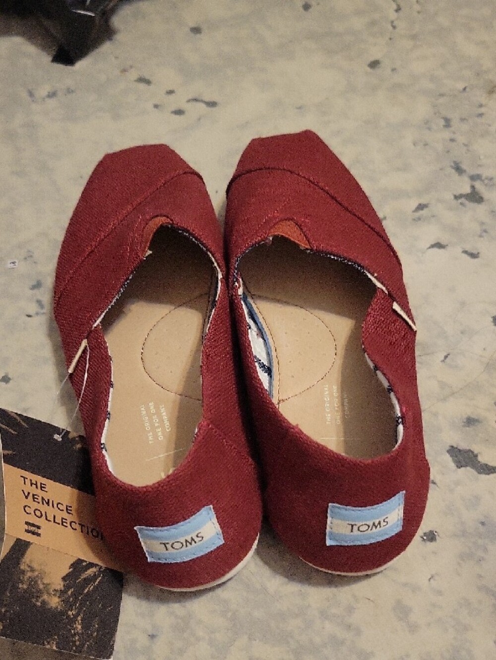 Toms Black Cherry Heritage Canvas Slip-Ons - Picture 4 of 5